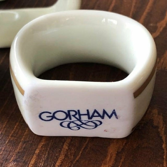 Napkin Rings, Vintage Gorham Porcelain   Rare find - Picture 2 of 7